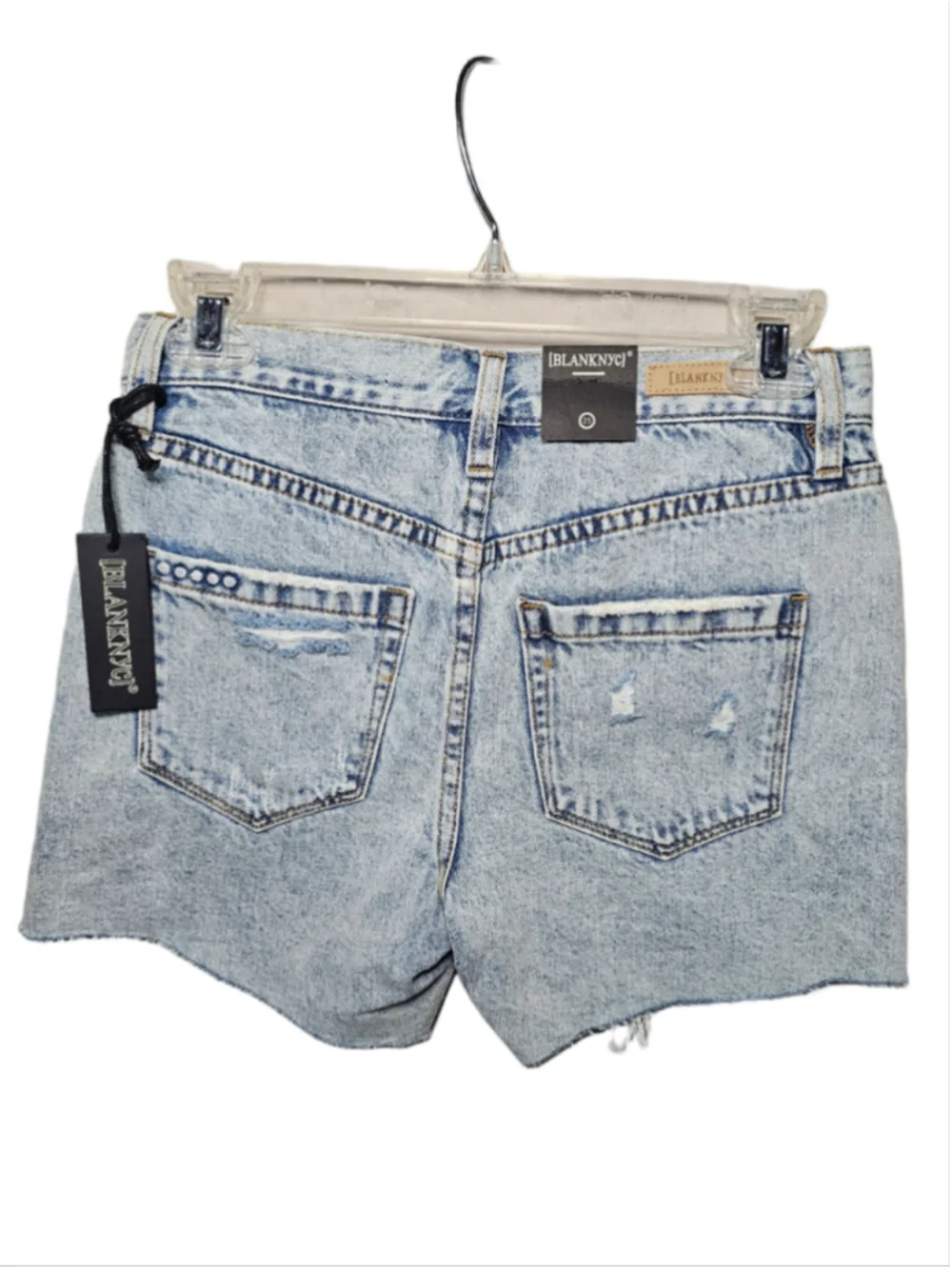 BLANKNYC The Barrow Vintage High Rise Distressed Denim Shorts NWT Size 25